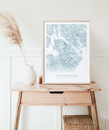 Portsmouth NH Map Print