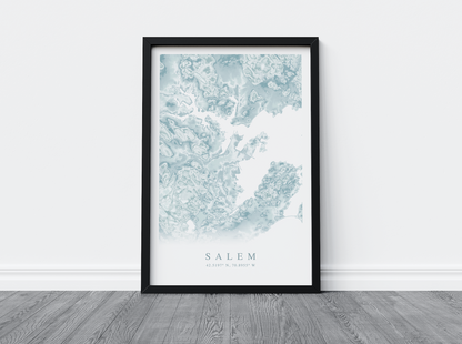 Salem Map Print