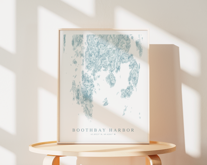 Boothbay Harbor Map Print