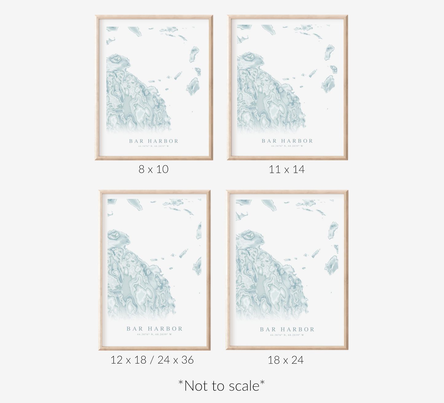 Bar Harbor Map Print