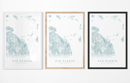 Bar Harbor Map Print