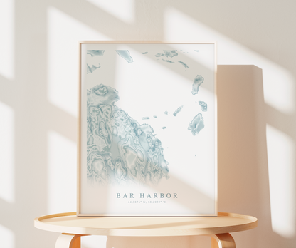 Bar Harbor Map Print