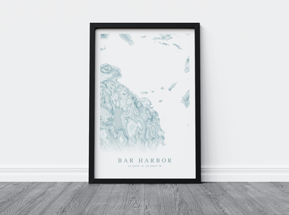 Bar Harbor Map Print