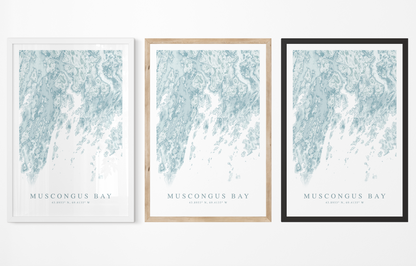 Muscongus Bay Map Print