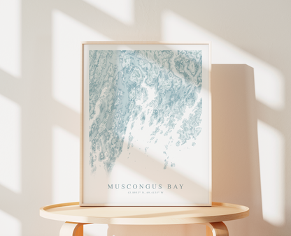 Muscongus Bay Map Print