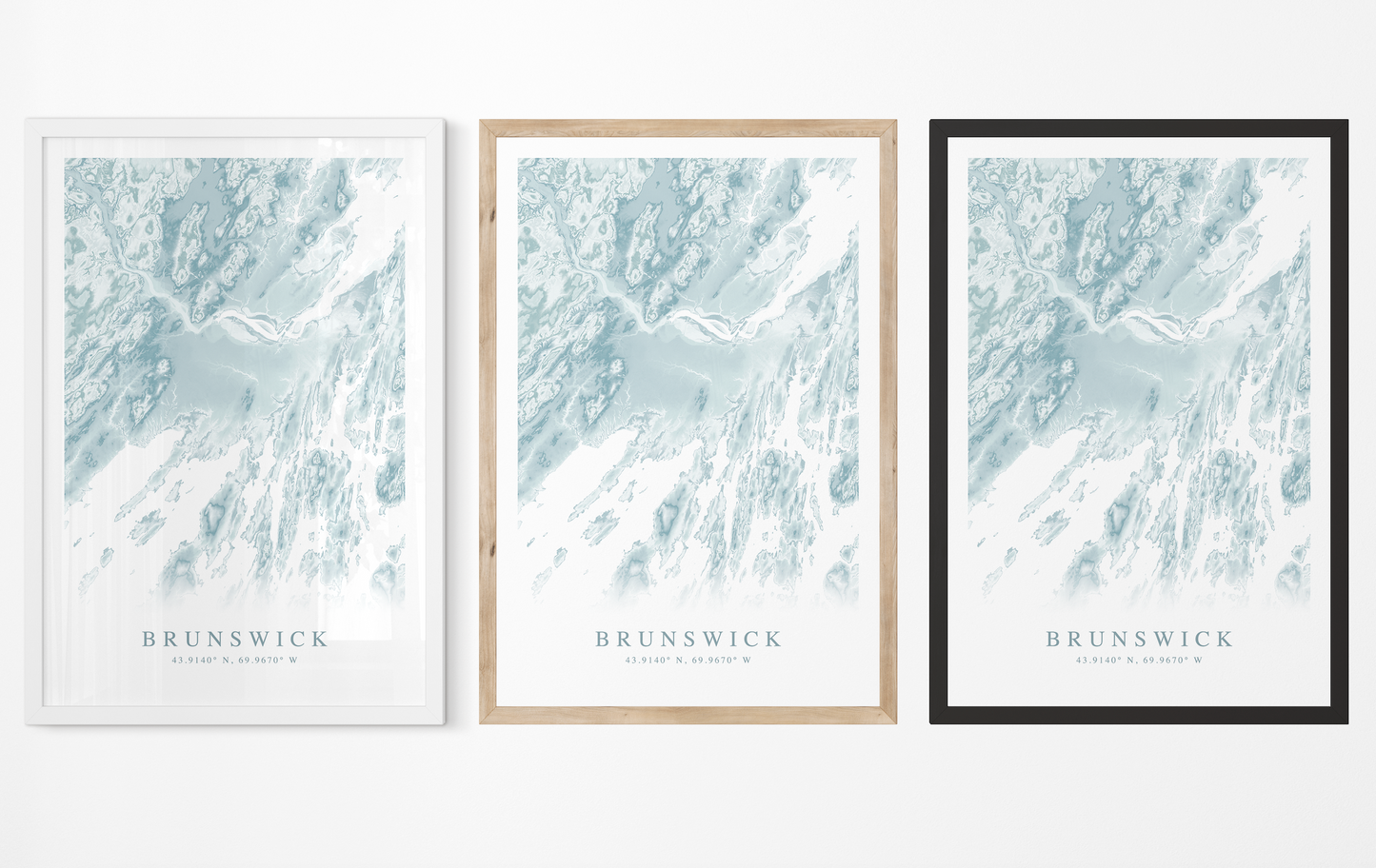 Brunswick ME Map Print