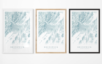 Brunswick ME Map Print