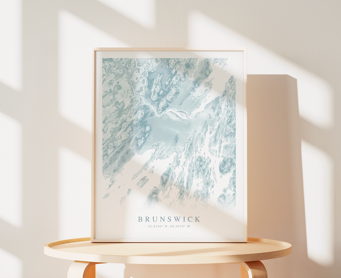 Brunswick ME Map Print