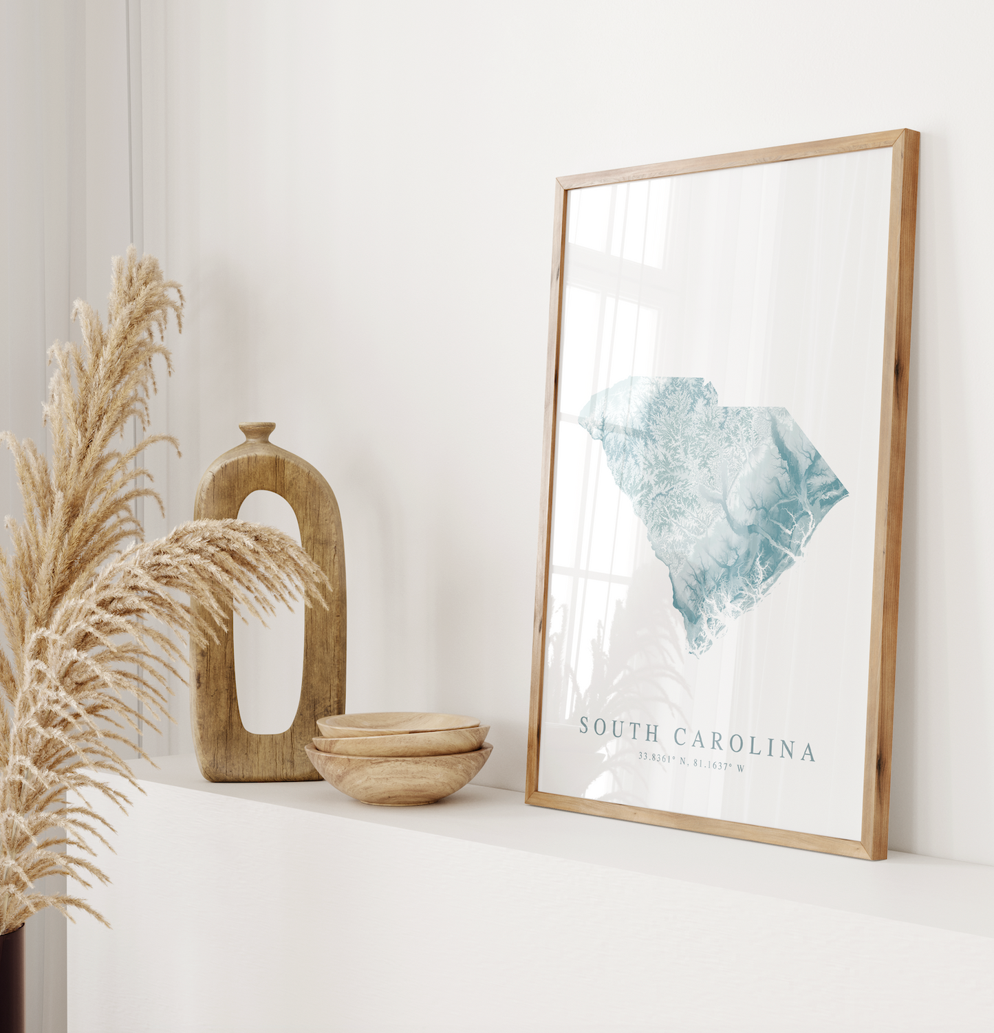 South Carolina Map Print