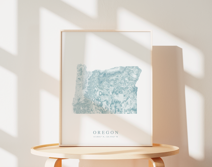 Oregon Map Print