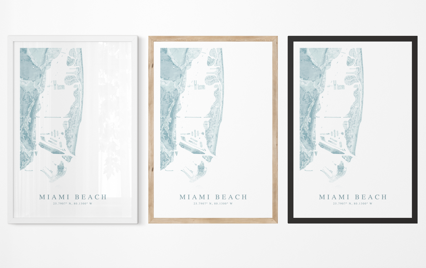 Miami Beach Map Print