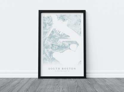 South Boston Map Print