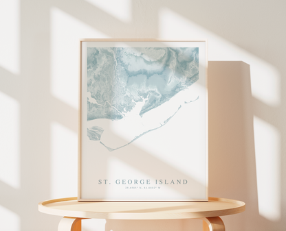 St. George Island Map Print