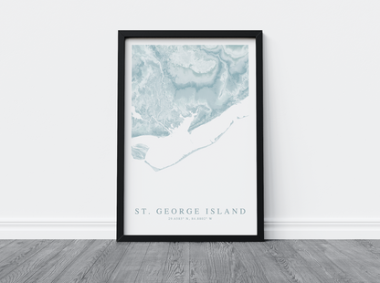 St. George Island Map Print