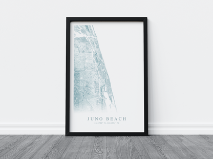 Juno Beach Map Print