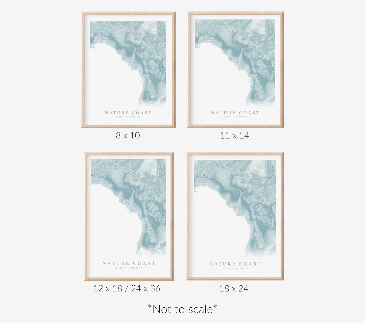 Nature Coast Map Print