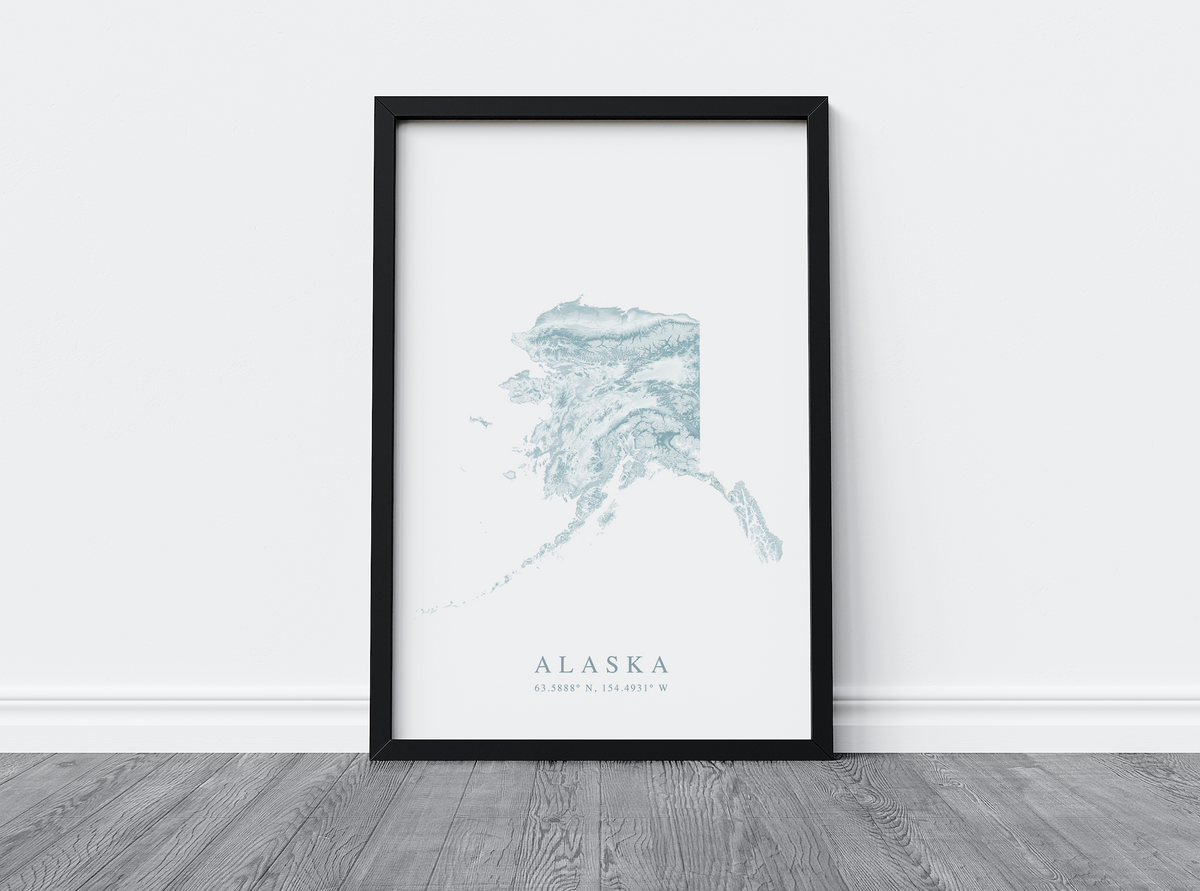 Alaska Map Print – VirtualMap