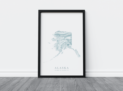 Alaska Map Print