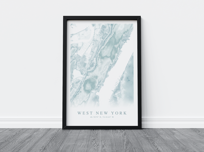 West New York Map Print