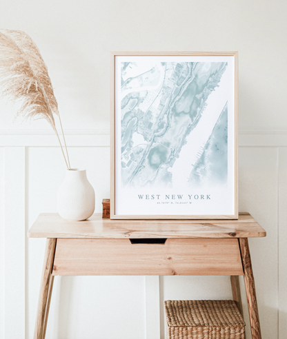 West New York Map Print