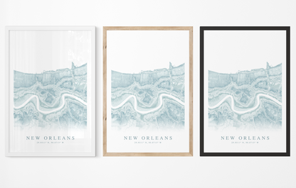 New Orleans Map Print