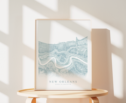 New Orleans Map Print