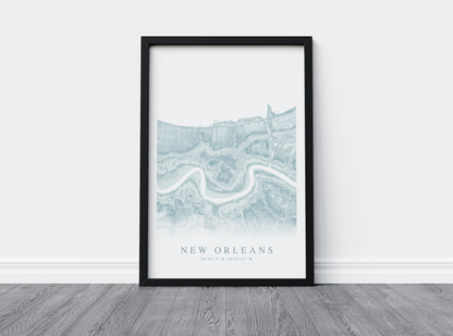 New Orleans Map Print