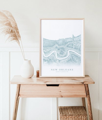 New Orleans Map Print