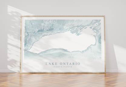 Lake Ontario Map Print