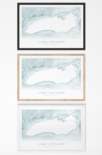 Lake Ontario Map Print