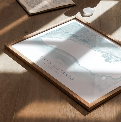 Lake Ontario Map Print