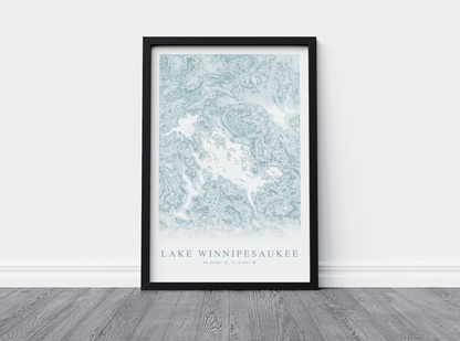 Lake Winnipesaukee Map Print