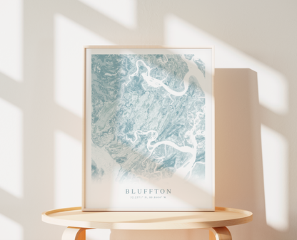 Bluffton Map Print