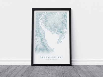 Delaware Bay Map Print