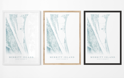 Merritt Island Map Print