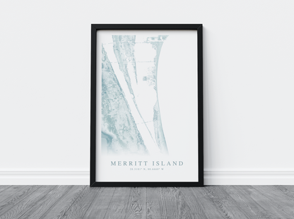 Merritt Island Map Print