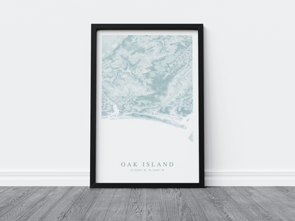 Oak Island Map Print