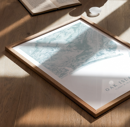 Oak Island Map Print