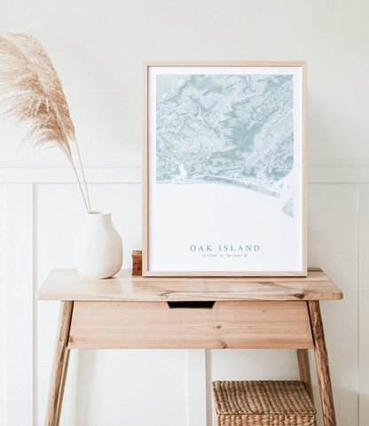 Oak Island Map Print