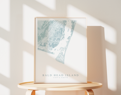 Bald Head Island Map Print