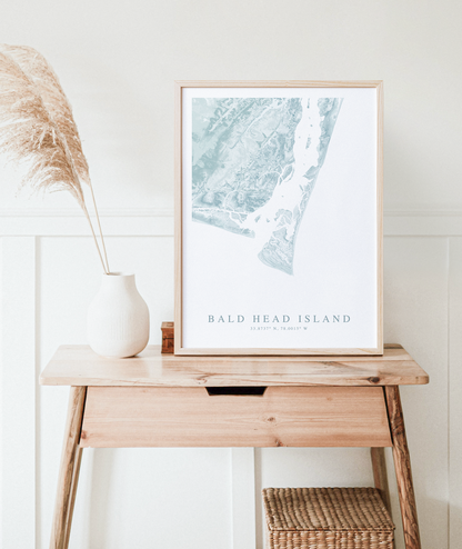 Bald Head Island Map Print