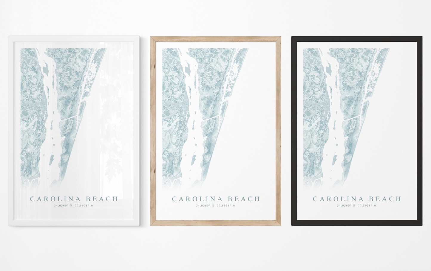 Carolina Beach Map Print