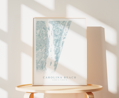 Carolina Beach Map Print