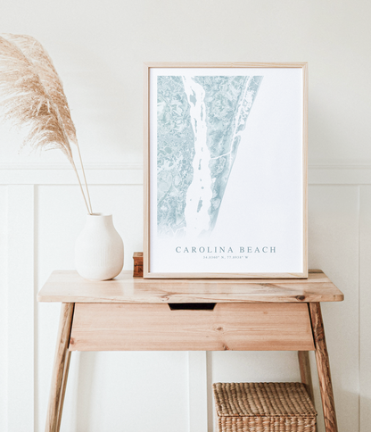 Carolina Beach Map Print