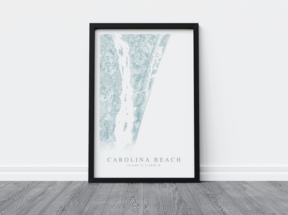 Carolina Beach Map Print