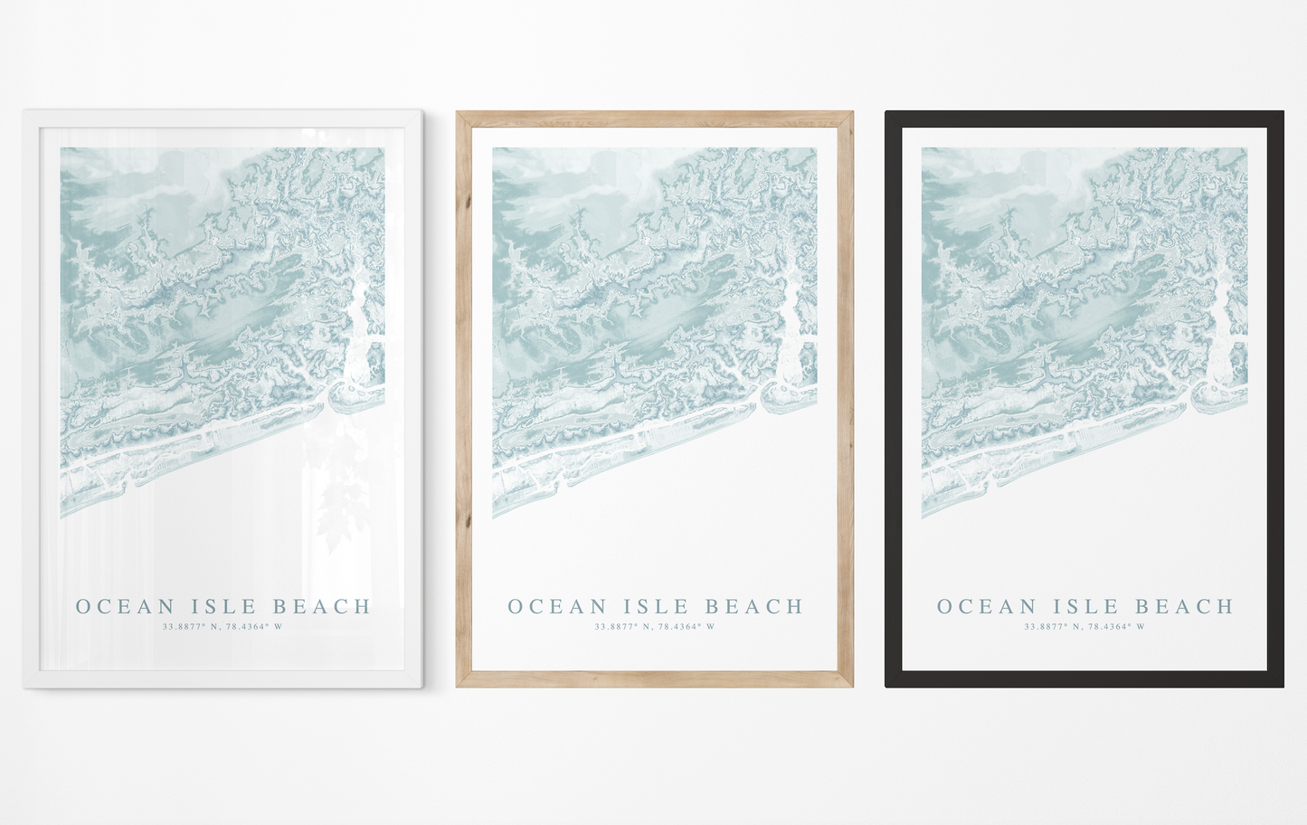 Ocean Isle Beach Map Print