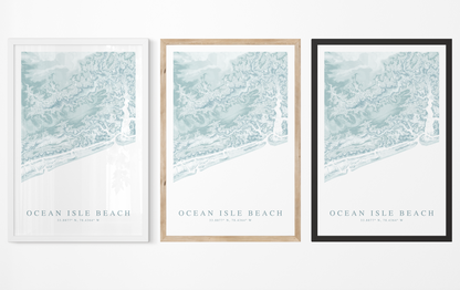 Ocean Isle Beach Map Print