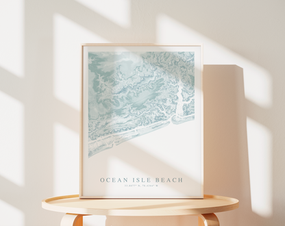 Ocean Isle Beach Map Print