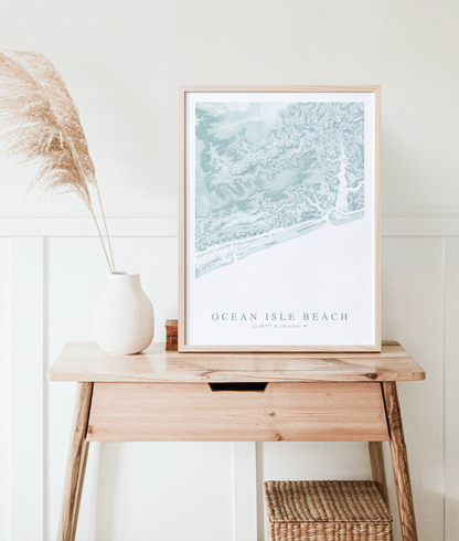 Ocean Isle Beach Map Print