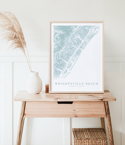 Wrightsville Beach Map Print